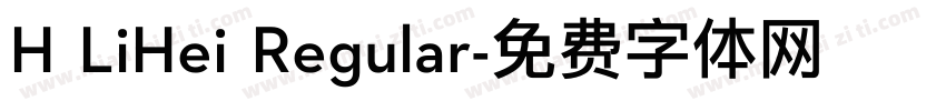 H LiHei Regular字体转换